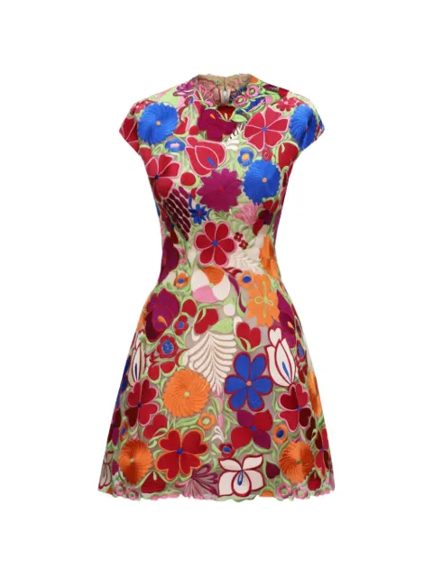 Gemy Maalouf floral short structured mini dress Red GMSS257492SD