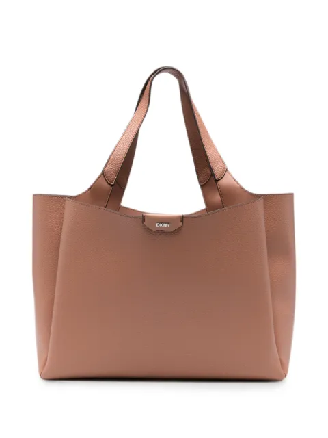 DKNY Etta logo-plaque shoulder bag Neutrals R43AYG32