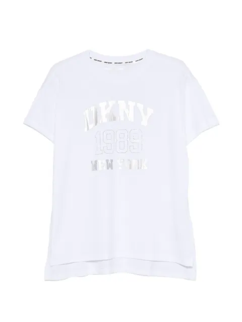 DKNY metallic-logo T-shirt White DP6T1580