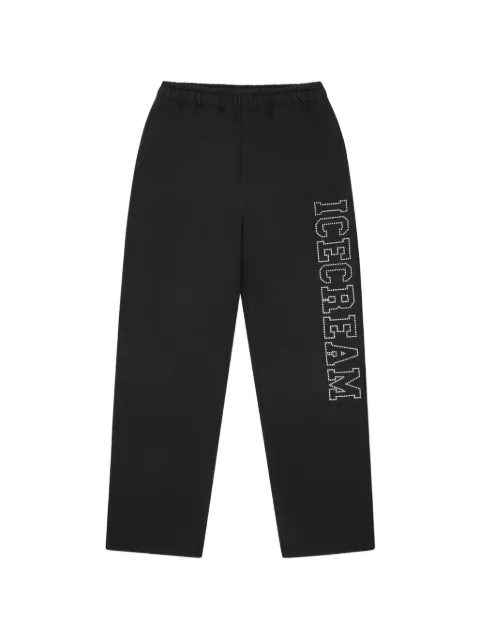 ICECREAM rhinestone logo trousers Black ICWW26111