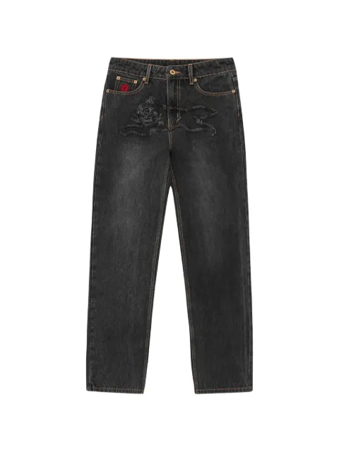 ICECREAM washed graphic jeans Grey ICWW26108