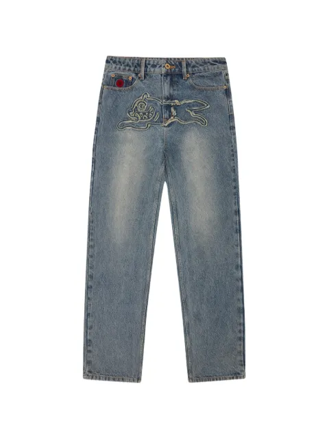 ICECREAM graphic appliqued jeans Blue ICWW26108