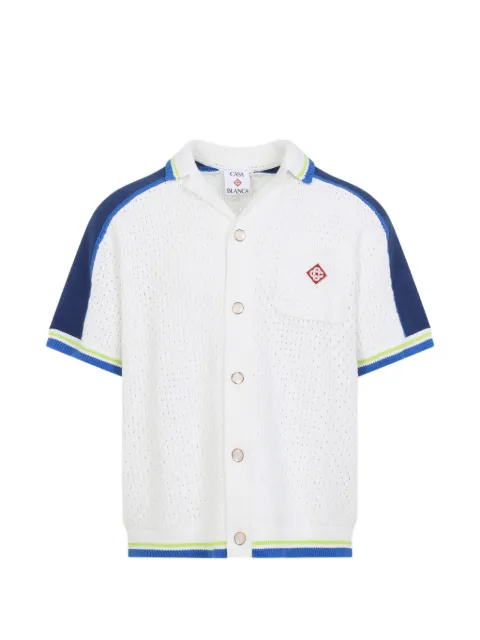 Casablanca logo-embroidered shirt White MSS26KW131001