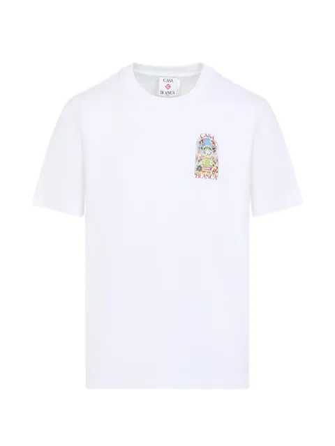 Casablanca Tennis Landscape print T-shirt White MSS26JTS00115