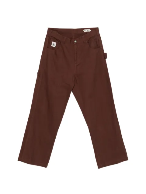BODE logo-pacth trousers Brown MRC99BT003