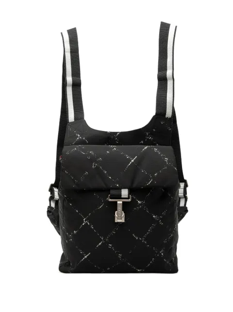 CHANEL Pre-Owned 1997-1999 Old Travel Line Nylon backpack Black UOBAD6UE4RGFRB9C