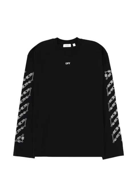 Off-White long-sleeve graphic T-shirt Black 44MAB09CS26J001001