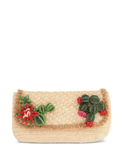Anya Hindmarch floral clutch bag Neutrals 203678NATURAL