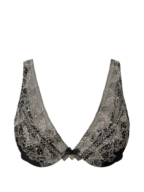 TWINSET embroidered tulle bralette Black 241LL6G33
