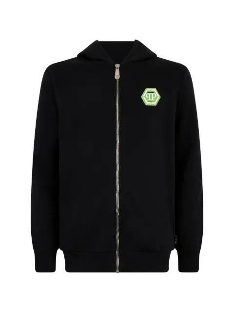 Philipp Plein zip fastenig hooded jacket Black PAECMJB3611PTE003N