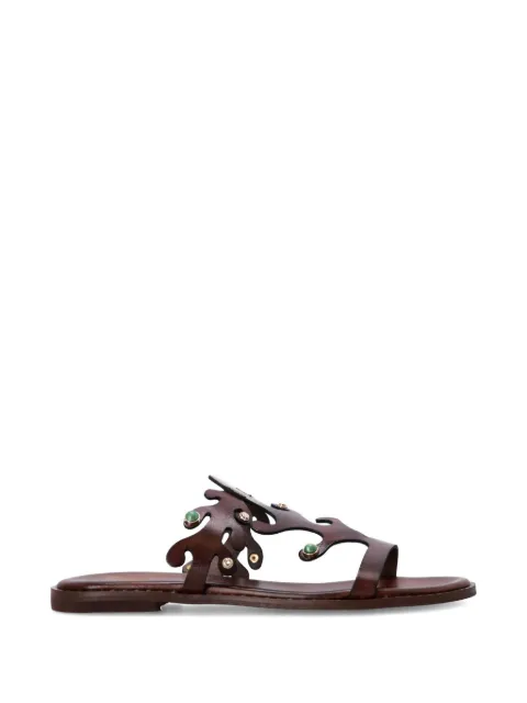 Kotris Sandals Ithaca cut-out embellished sandals Brown 43014
