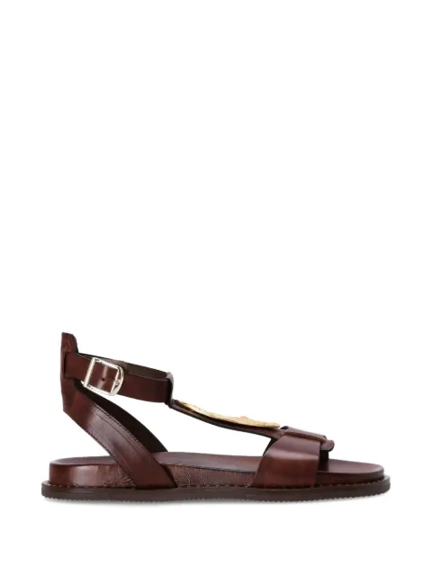Kotris Sandals T-strap leather sandals Brown 143027