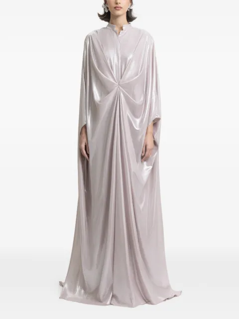 Gemy Maalouf draped loose-cut maxi kaftan Neutrals EDCP252037KF
