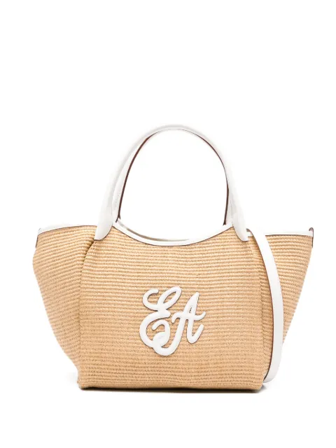 Emporio Armani medium woven-design tote bag Neutrals EW001009AF25819