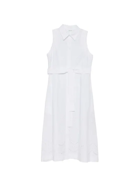 P.A.R.O.S.H. belt eyelet midi dress White CANNESD726156
