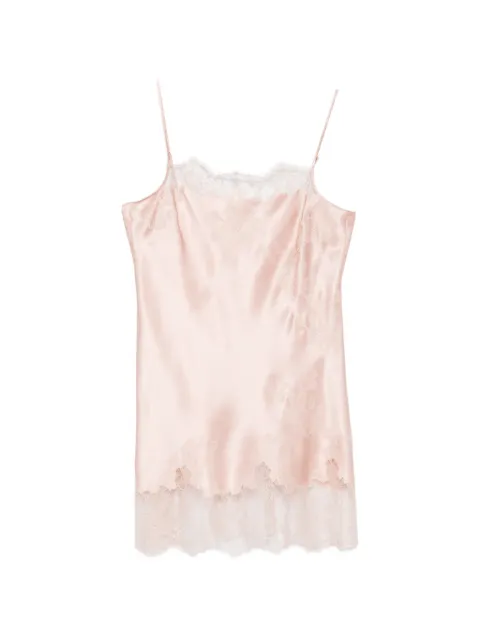 Carine Gilson lace-detail silk slip Pink LO0400DSS26FSARSA