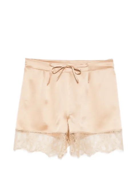 Carine Gilson lace-detail silk pyjama shorts Brown LO0560VSS26MOKMOK