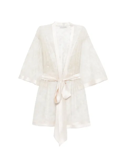 Carine Gilson lace robe Neutrals LO0928BSS26NACNAC
