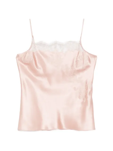 Carine Gilson straight neckline lace silk camisole Pink LO0800HSS26FSARSA