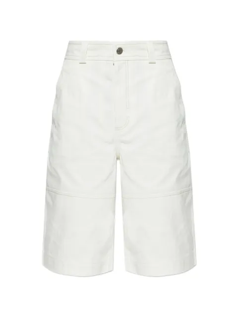 AMI Paris button denim shorts White HSO834CO0211