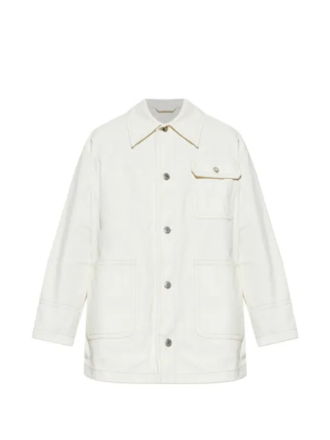 AMI Paris chest-pocket shirt jacket Neutrals UJK880CO0211