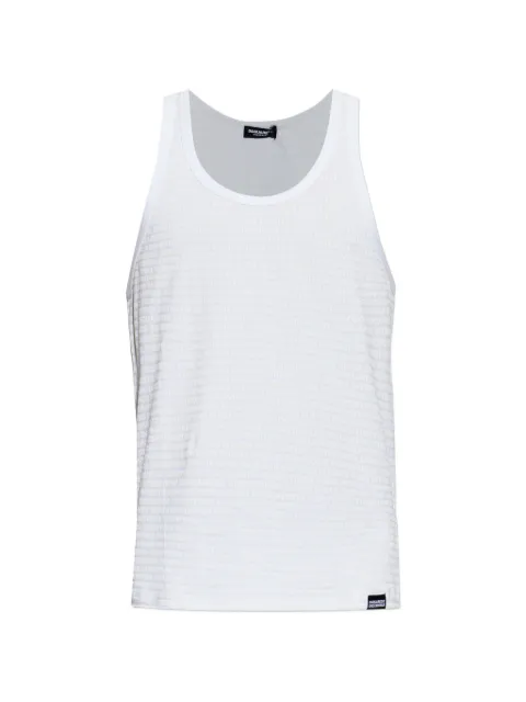 DSQUARED2 logo pattern vest White D9D096200ISA01