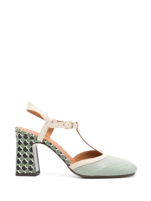Chie Mihara Mahedi T-strap block-heel sandals Green MAHEDI
