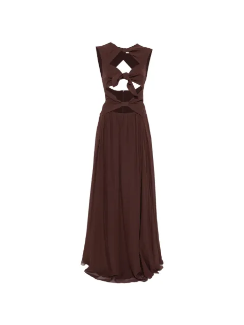 Raquel Diniz tie cut-out dress Brown 5L03160NUS0021