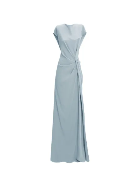 Gemy Maalouf loose cut draping maxi dress Blue EDSS241914LD