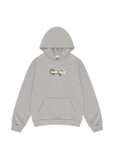 Denim Tears embroidered floral logo hoodie Grey DT350