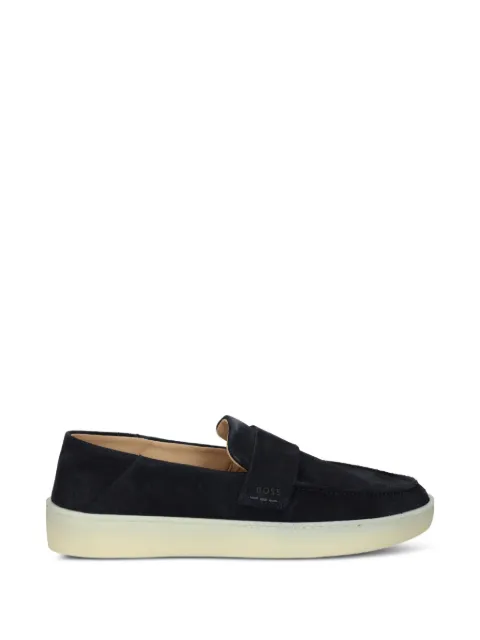 BOSS suede slip-on boat shoes Blue 50557699