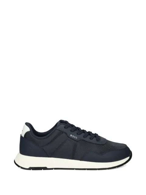 BOSS low-top trainers with textured uppers Blue 50536481