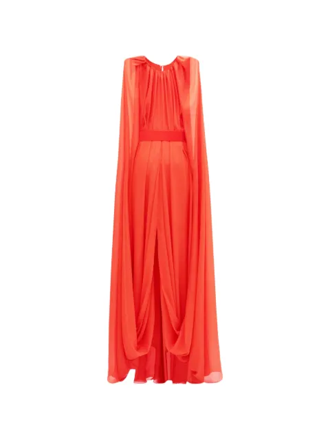 Gemy Maalouf cape-like sleeves maxi kaftan Red EDFW231772LD