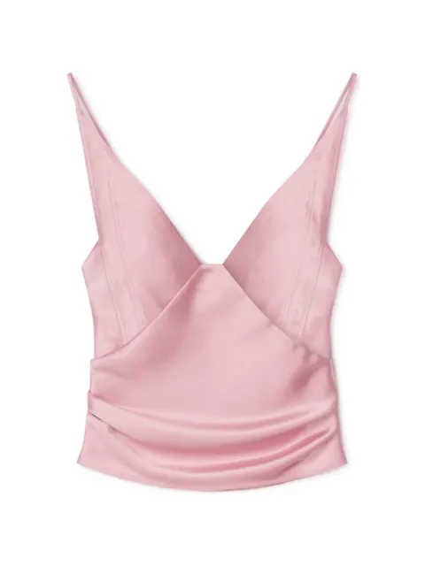 Nanushka Rheia draped V-neck sleeveless top Pink NW25PFTP01933