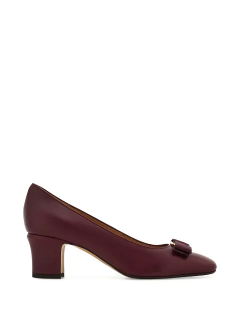 Ferragamo Vara bow block-heel pumps Red 791508