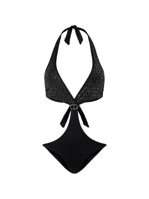 TWINSET Trikini oval rhinestone one-pieces Black 241LBM2ZZ