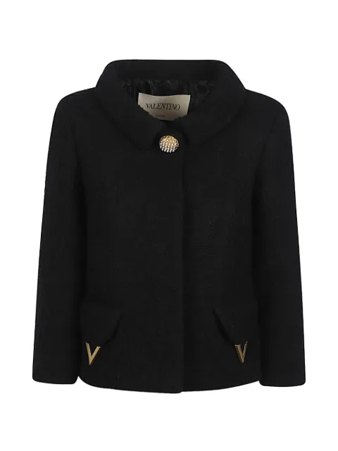 Valentino Garavani button Vlogo jacket Black BCE5Y59VM