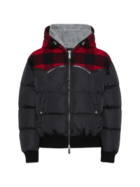 DSQUARED2 double-hood western puffer jacket Black S74AM1615S49197
