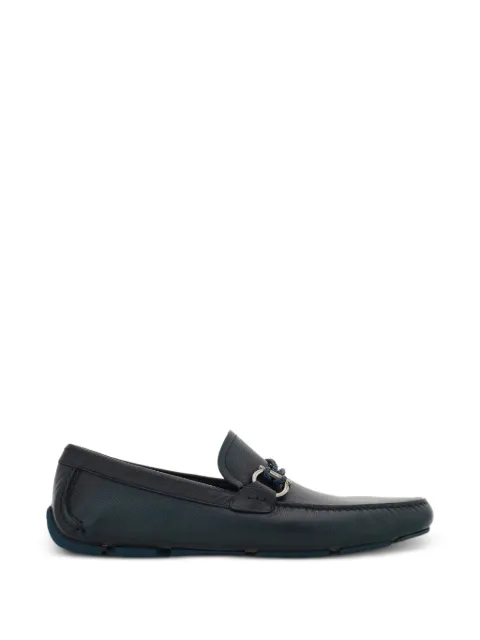 Ferragamo Gancini detail hardware loafers Blue 789638