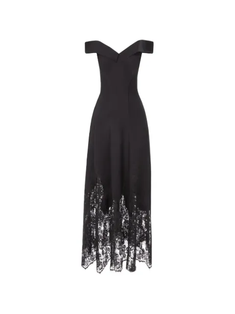 Gemy Maalouf folded off-shoulder midi dress Black GMW247095MD
