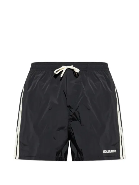 DSQUARED2 logo midi swim boxer shorts Black D7B626670ISA01