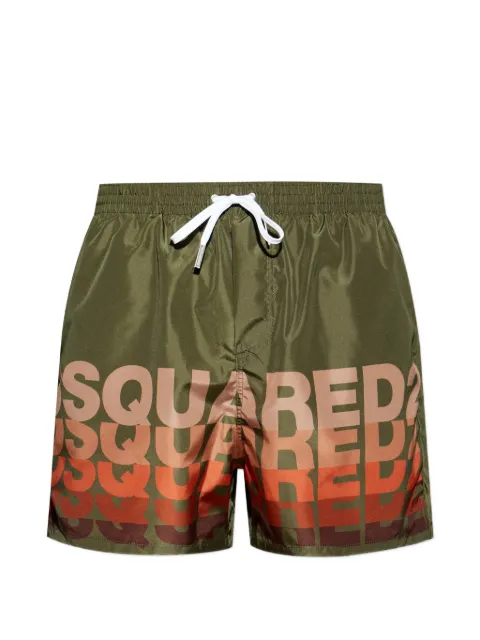 DSQUARED2 logo midi swim shorts Green D7B626710ISA01