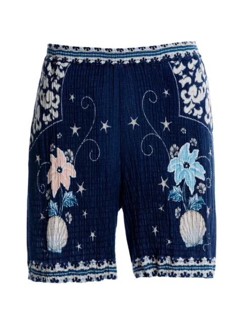 Agua By Agua Bendita Malaga printed shorts Blue AF20012261