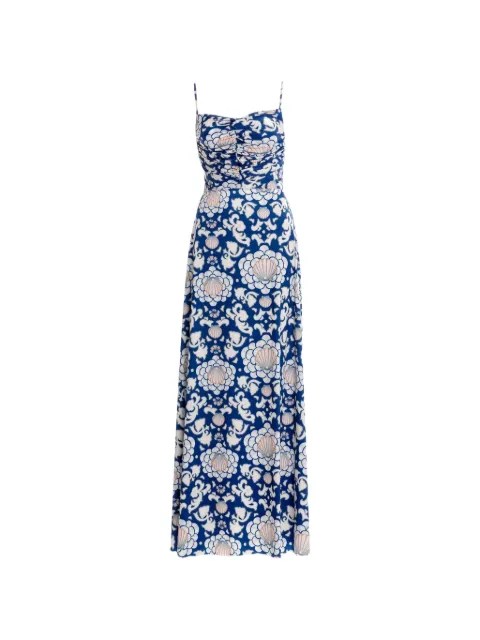 Agua By Agua Bendita Arista open-back shell-print maxi dress Blue AF4000426L1