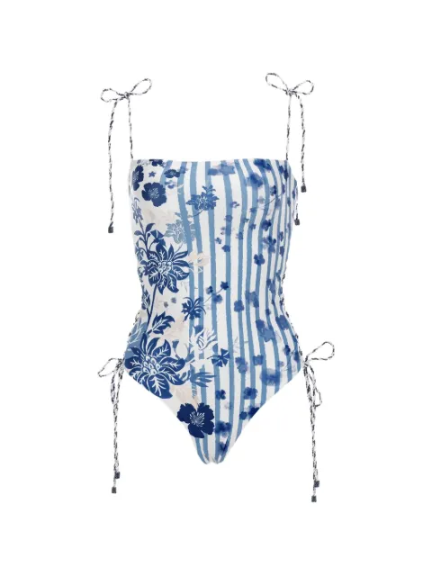 Agua By Agua Bendita Posh Batik reversible one-piece swimsuit White AF5303926E1