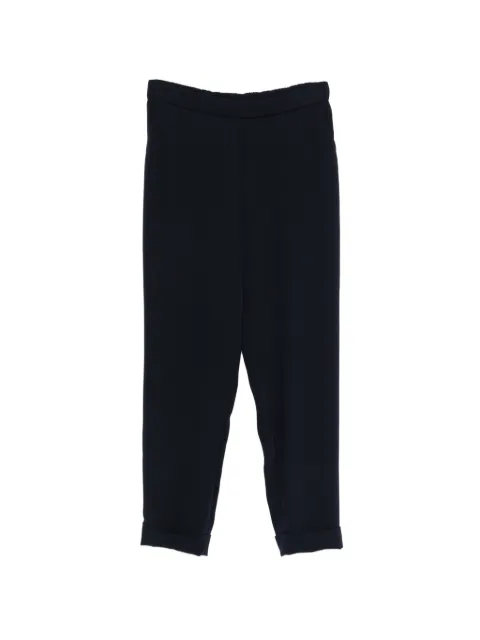 P.A.R.O.S.H. Cady cuffed trousers Blue PANTY26D231162