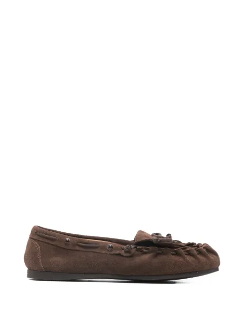P.A.R.O.S.H. fringed boat shoes Brown SQUOSHOE26D070277