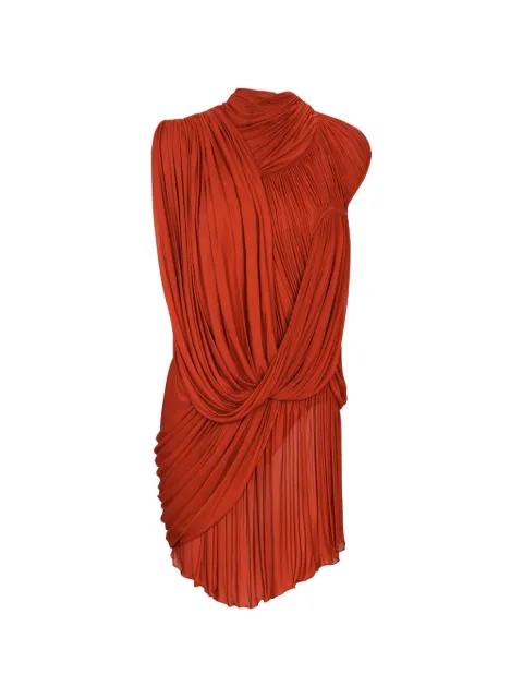 Balmain draped flowing jersey dress Red GF0R5187JM00
