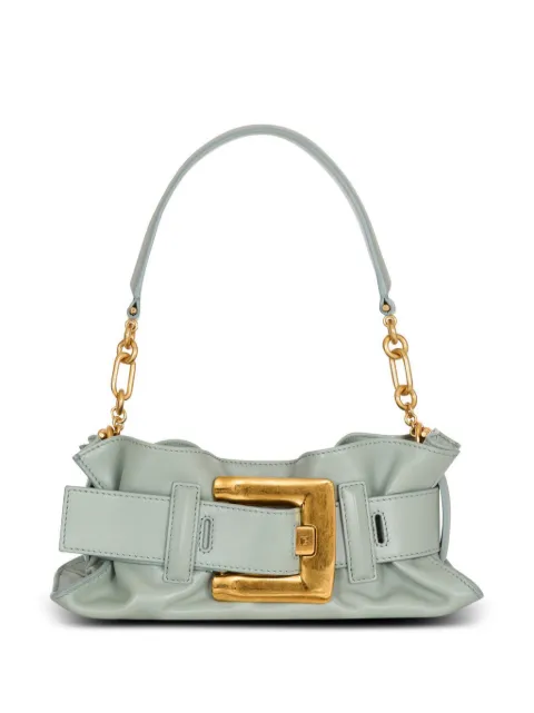 Balmain mini Anthem leather clutch bag Blue GN0AE994LSAX7FR