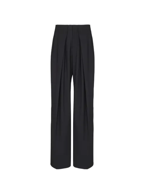Balmain knife-pleats tailored trousers Black GH0PO140WD49